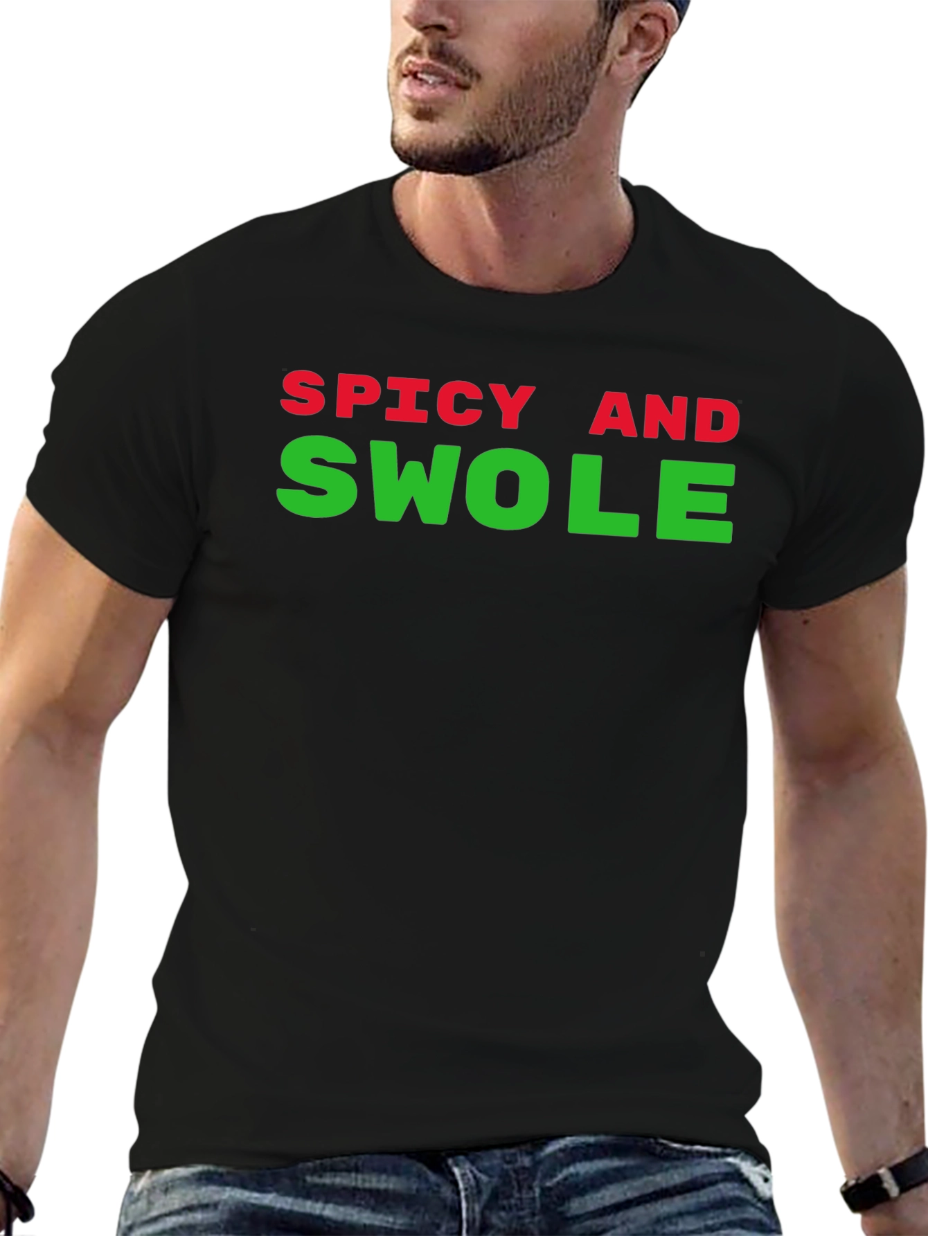 Spicy and Swole Black T-Shirt