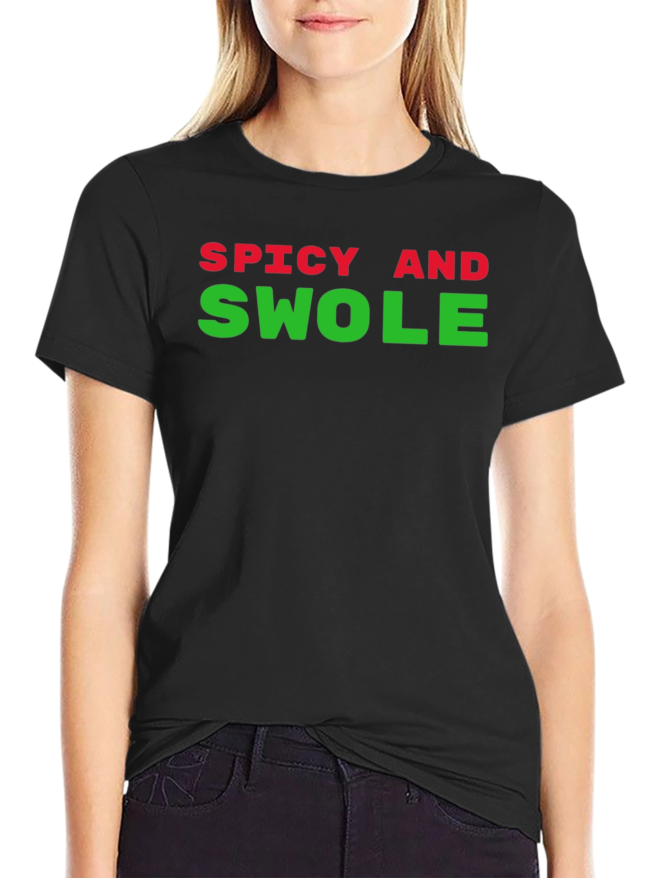 Spicy and Swole Black T-Shirt