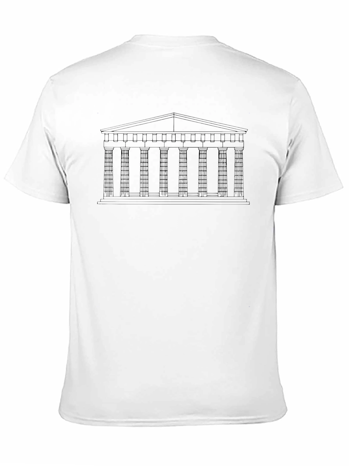 Parthenon Outline T-Shirt - Classic Architecture Design