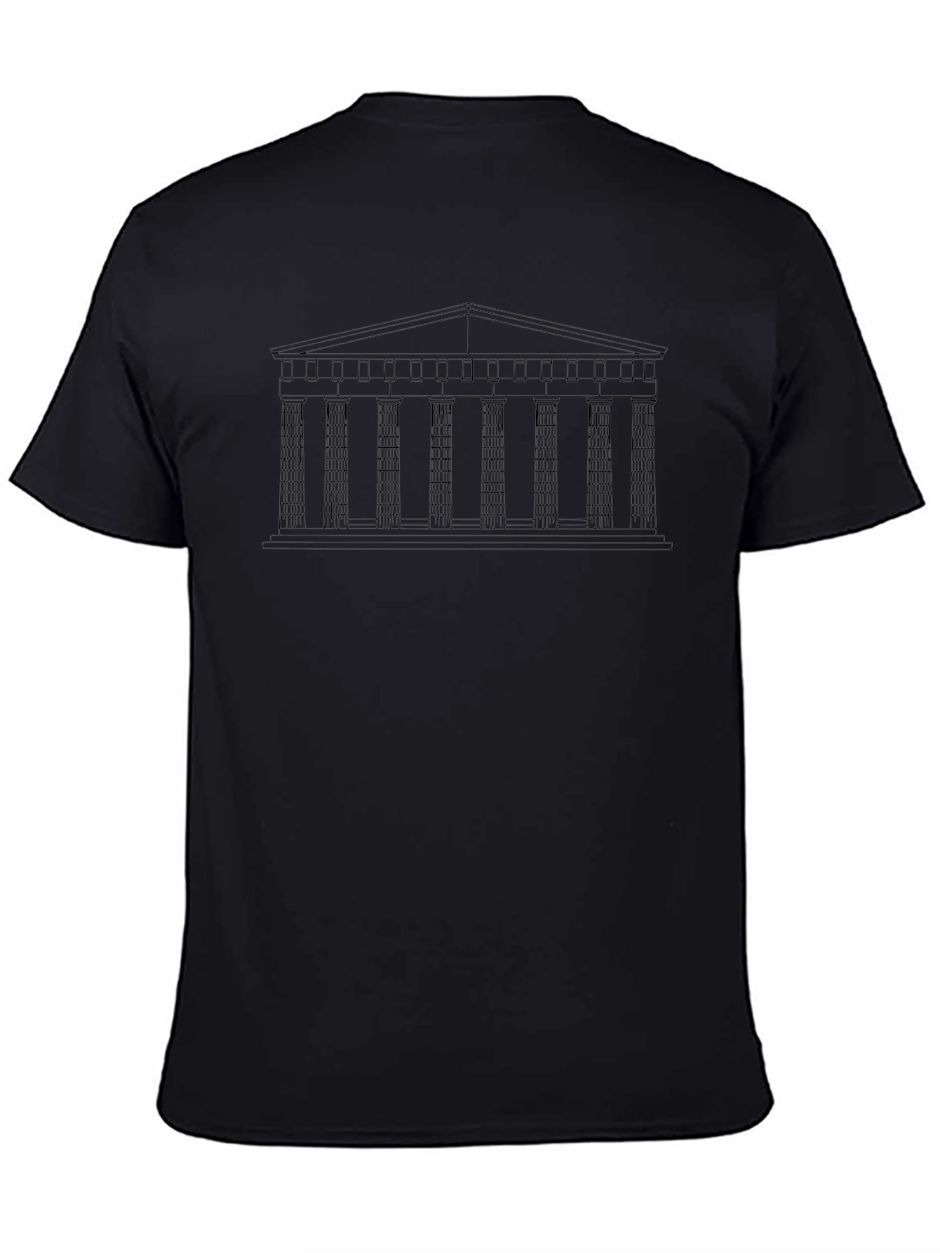 Parthenon Outline T-Shirt - Classic Architecture Design