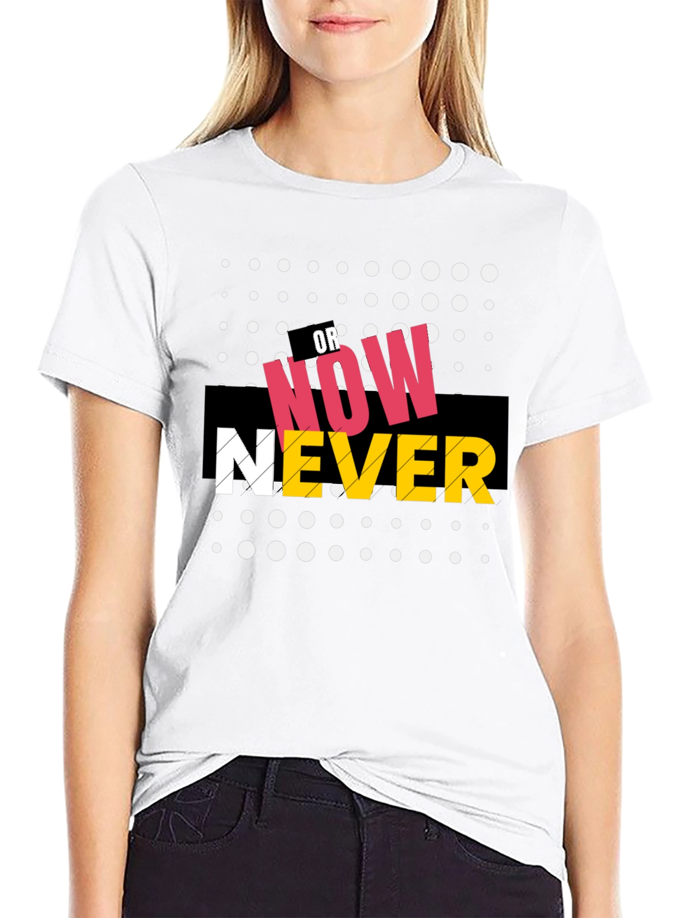 Now or Never Graphic Print T-Shirt