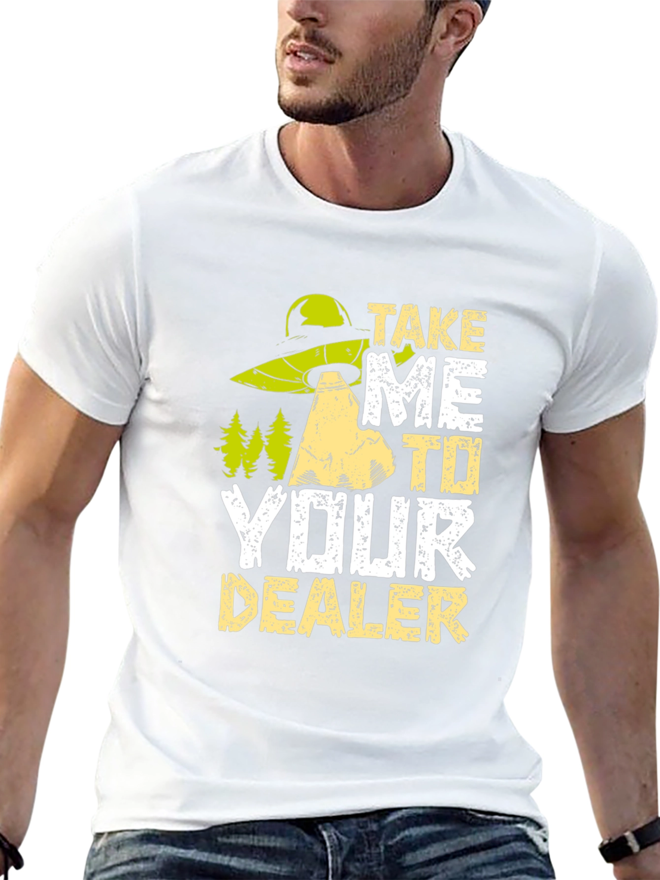 Take Me To Your Dealer Alien Graphic T-Shirt