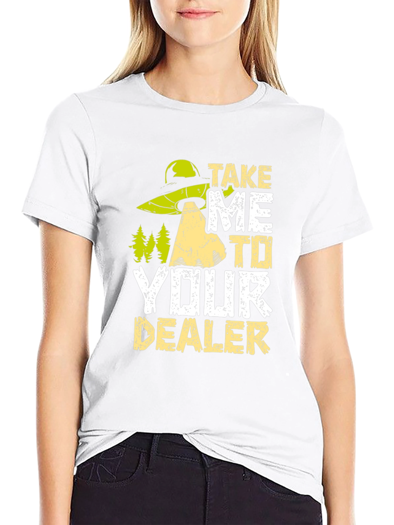 Take Me To Your Dealer Alien Graphic T-Shirt