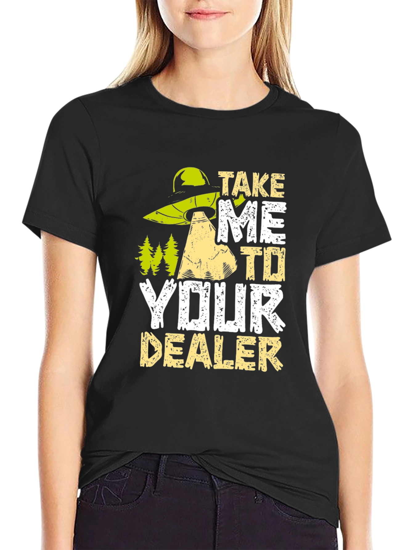 Take Me To Your Dealer Alien Graphic T-Shirt