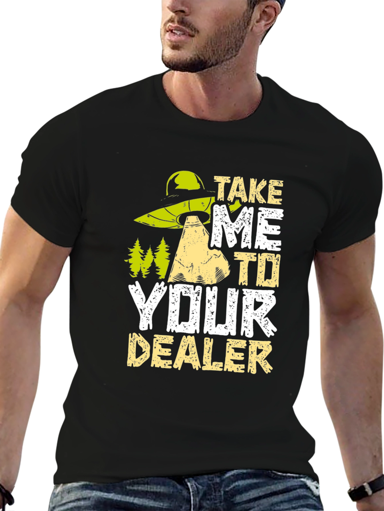 Take Me To Your Dealer Alien Graphic T-Shirt