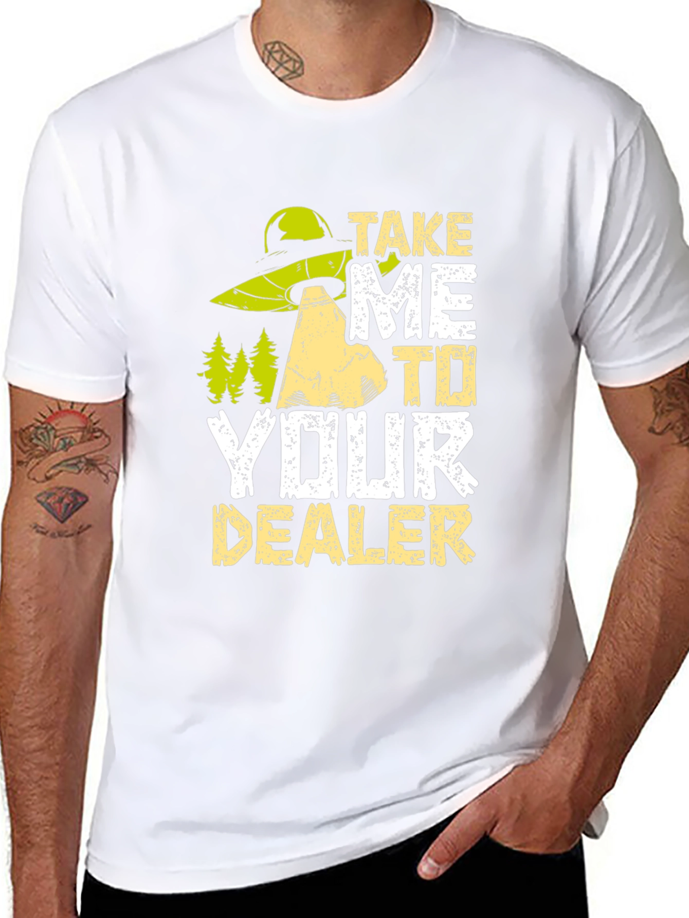 Take Me To Your Dealer Alien Graphic T-Shirt