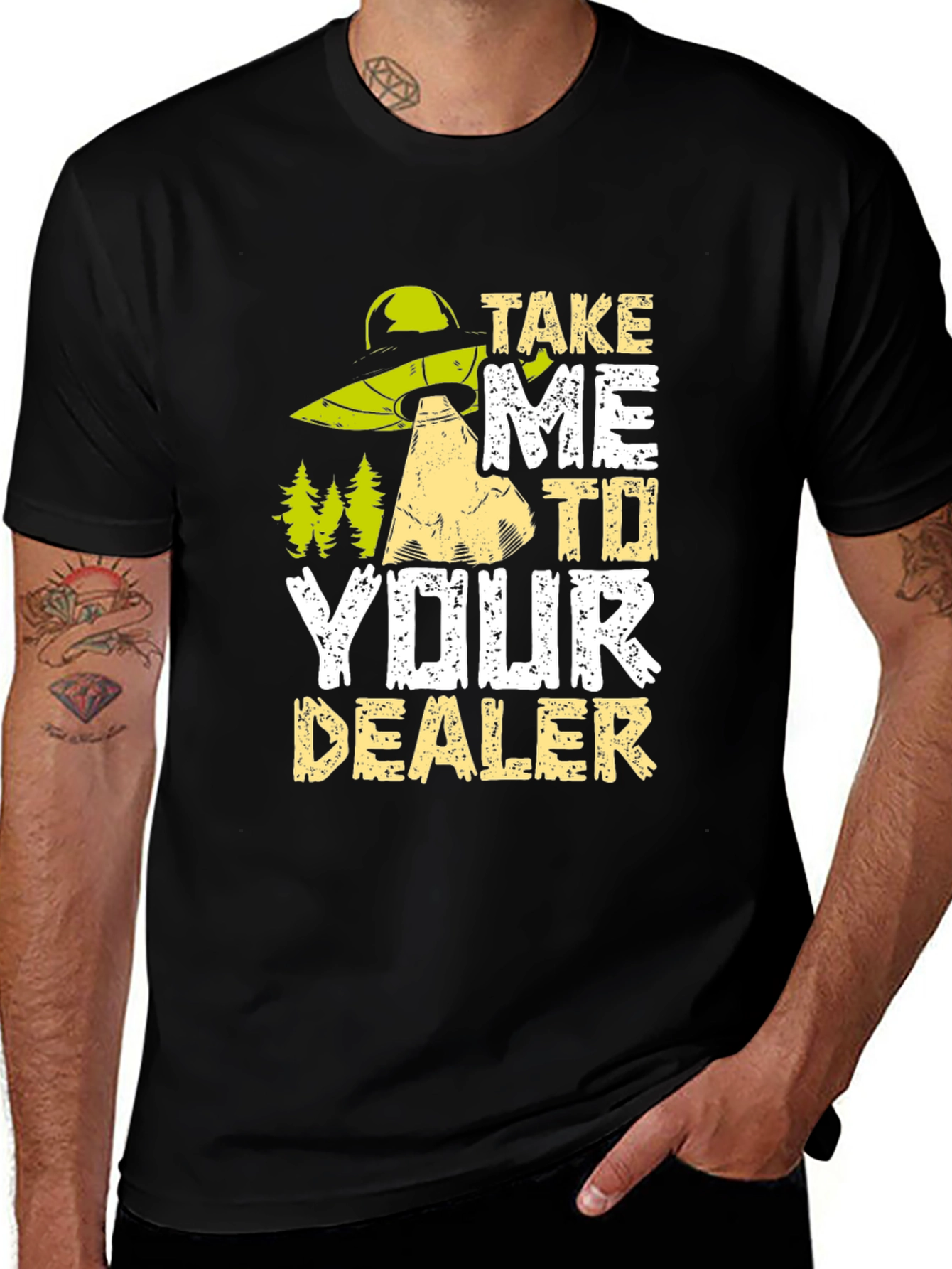 Take Me To Your Dealer Alien Graphic T-Shirt
