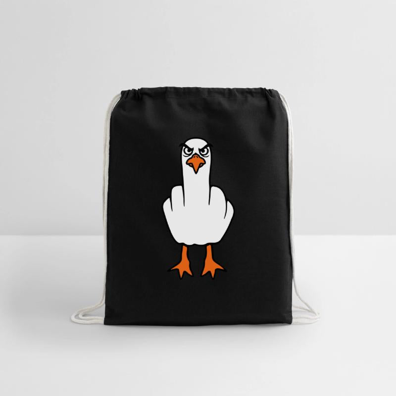 Seagull middle finger insult stinky finger cheeky