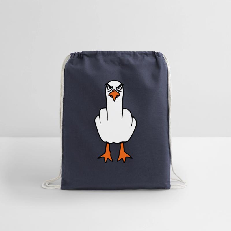 Seagull middle finger insult stinky finger cheeky