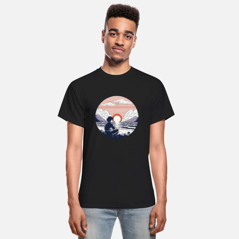 Serene Sunset Reflection, sunset