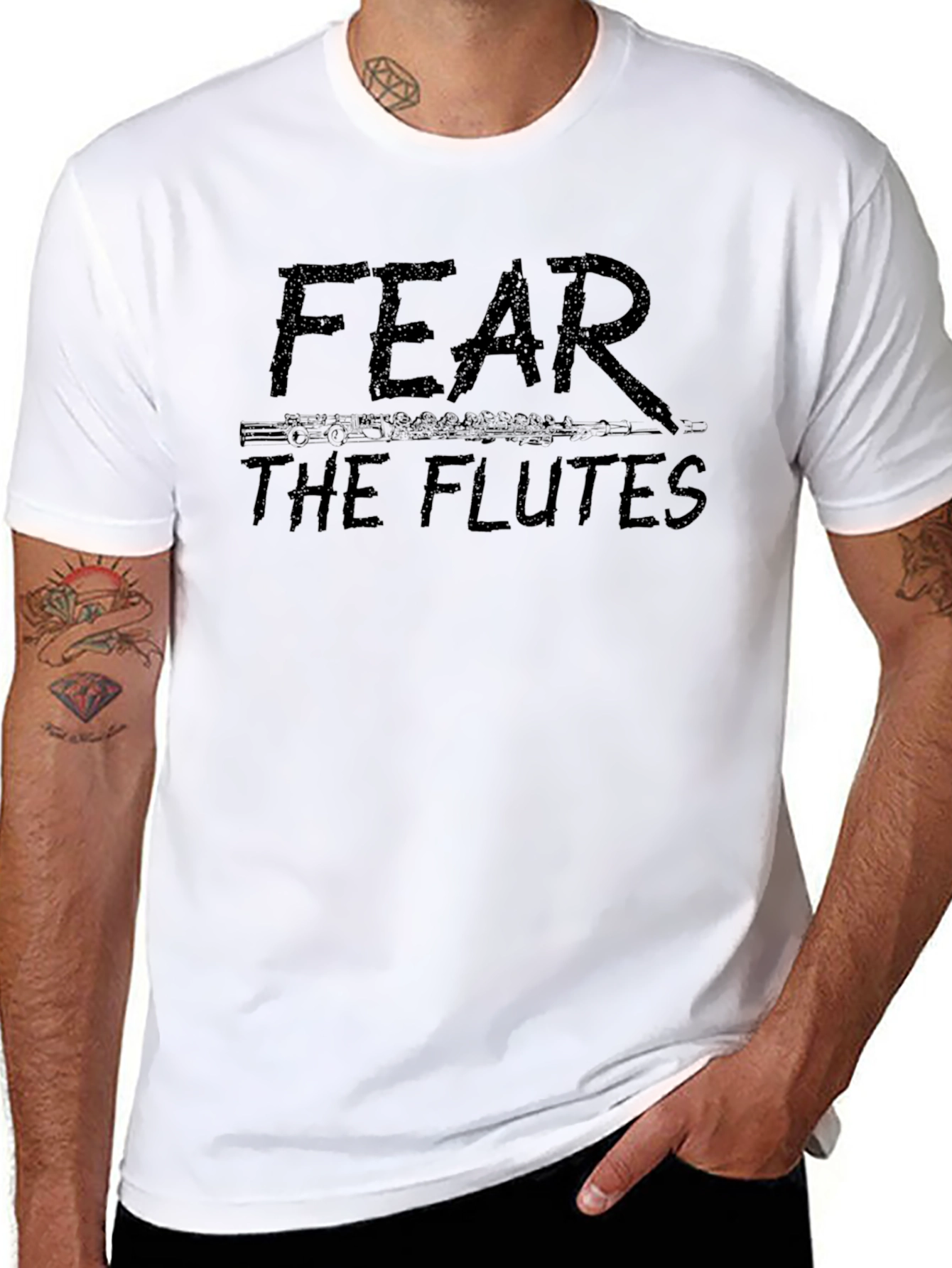 Fear The Flutes Black T-Shirt