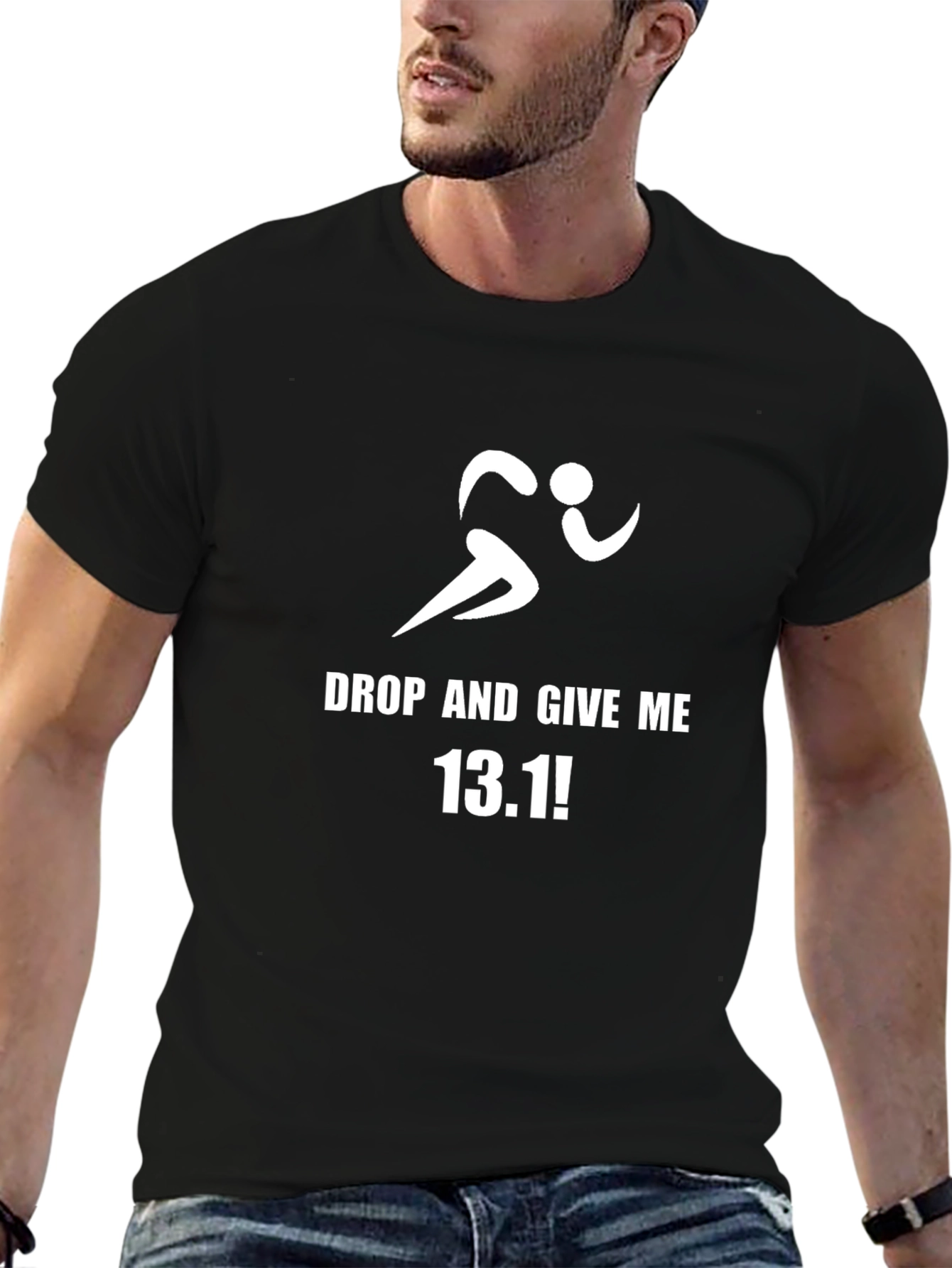 Drop and Give Me 13.1! Mens Running T-shirt