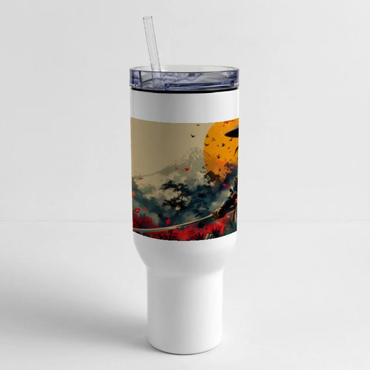 Silent Vigil: Ronin Against the Snow-Capped Peak