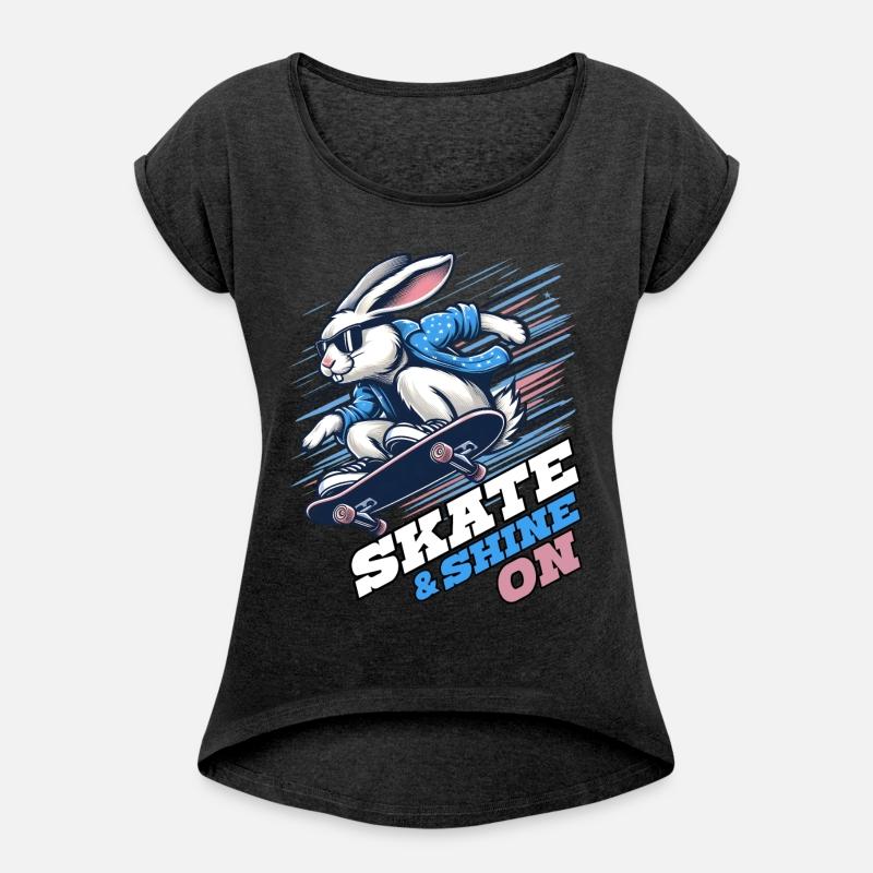 SKATE & SHINE ON, A RABBIT ON A SKATEBOARD