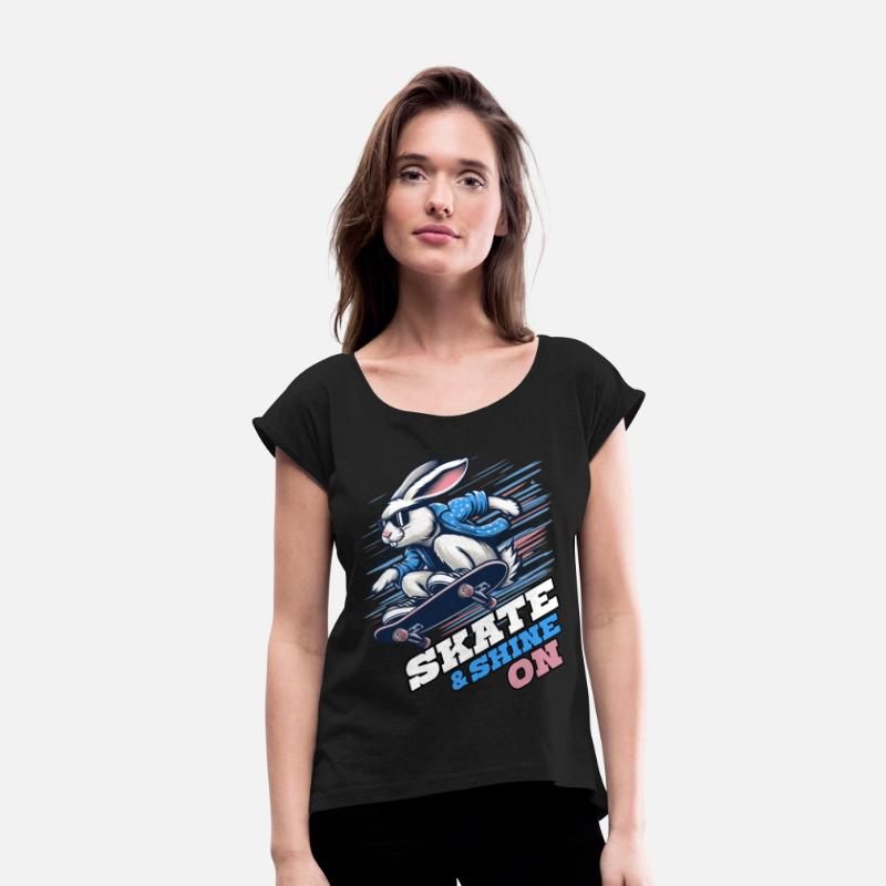 SKATE & SHINE ON, A RABBIT ON A SKATEBOARD
