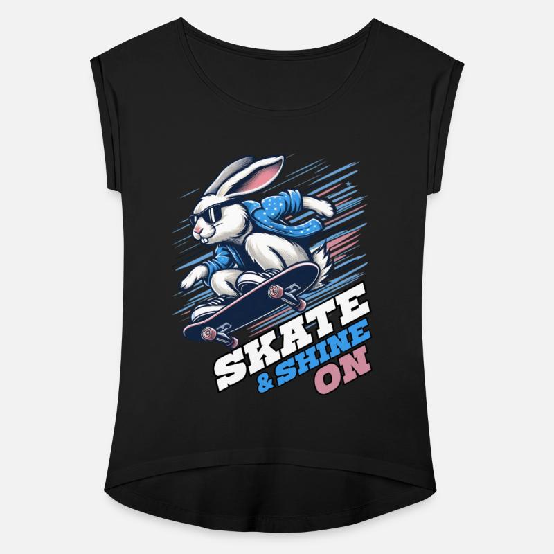 SKATE & SHINE ON, A RABBIT ON A SKATEBOARD