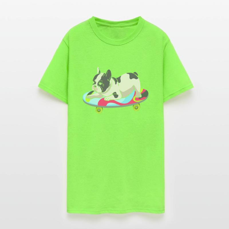 Skateboarding French Bulldog