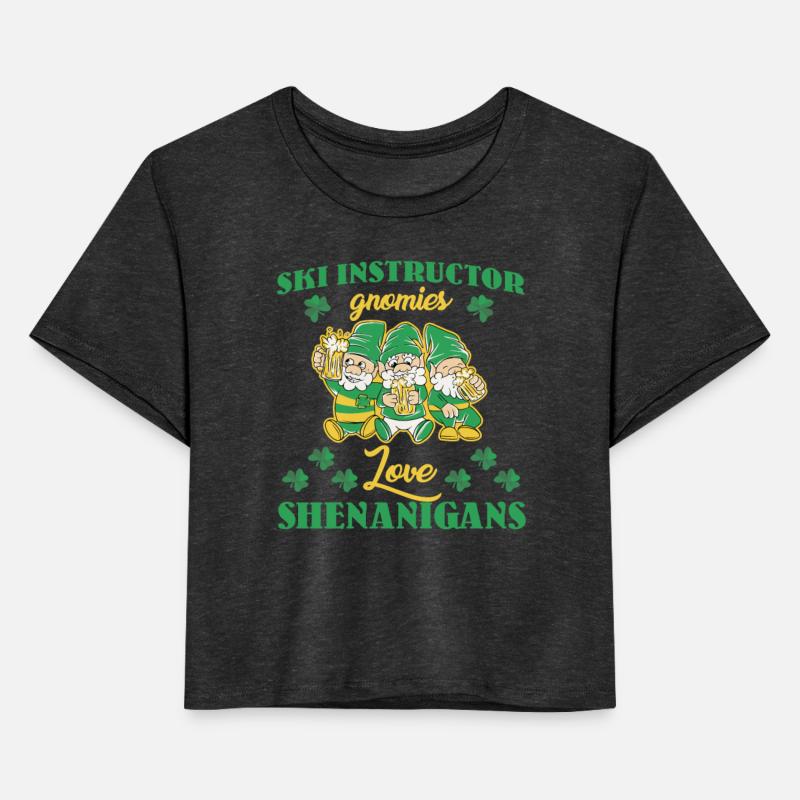 Ski Instructor Gnomies St. Patrick's Day