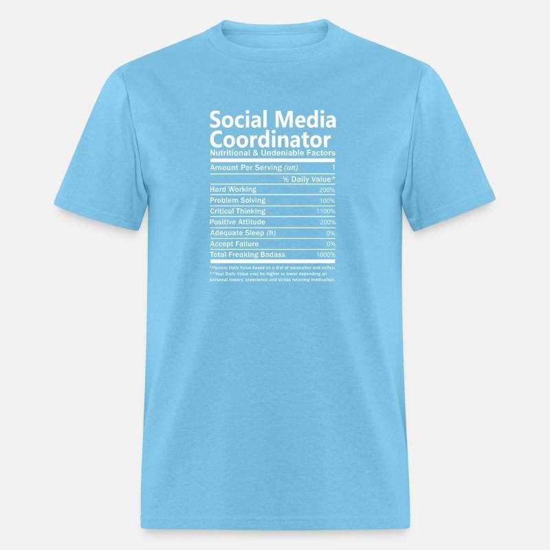 Social Media Coordinator T Shirt - Nutritional And