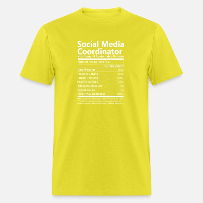 Social Media Coordinator T Shirt - Nutritional And