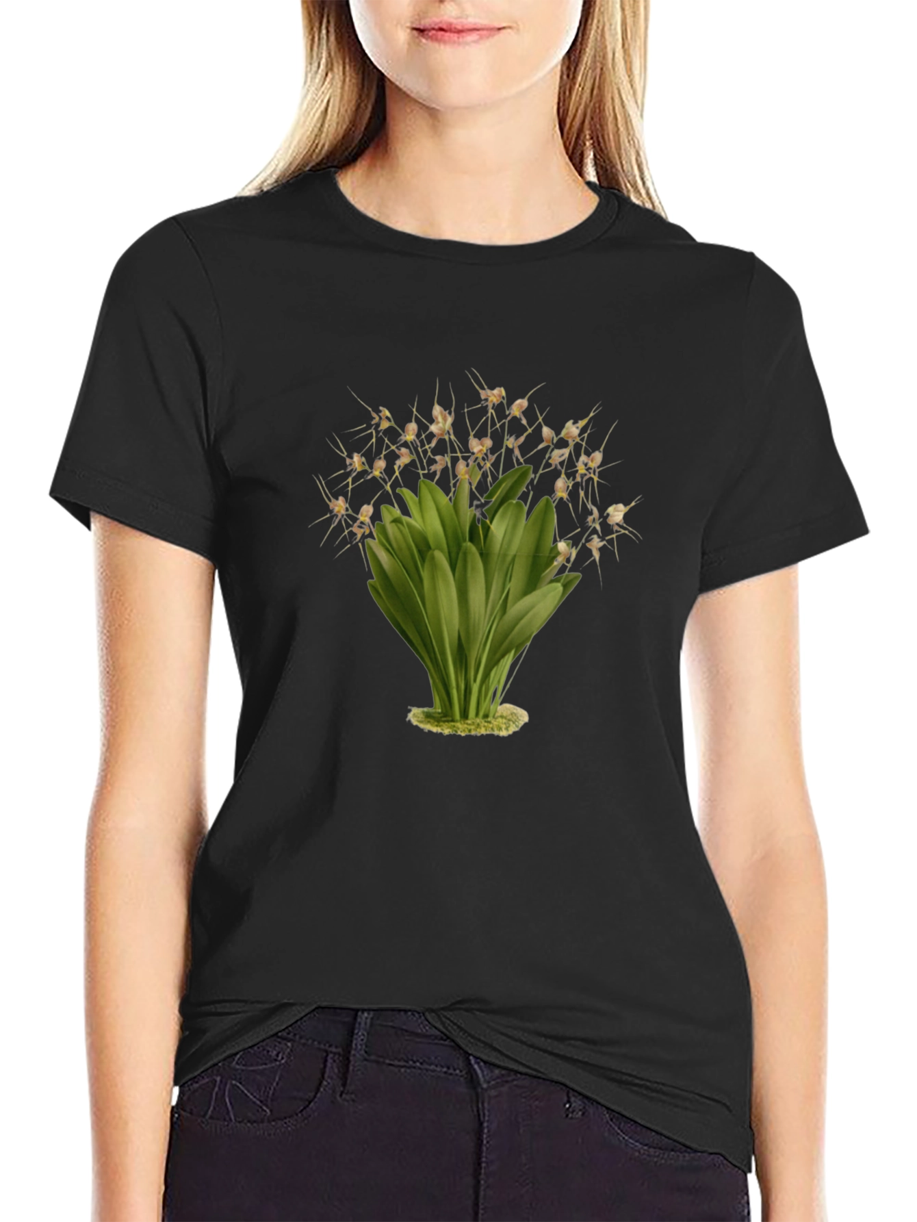 Botanical Illustration Black T-Shirt
