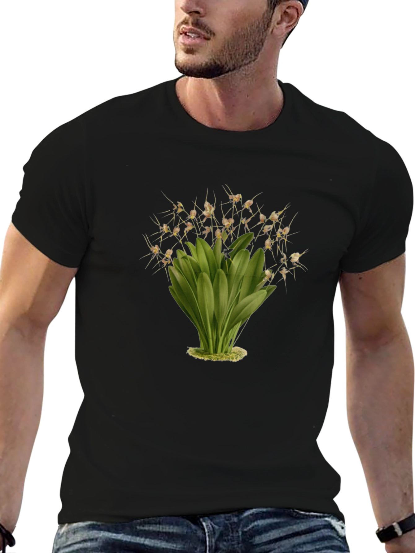 Botanical Illustration Black T-Shirt