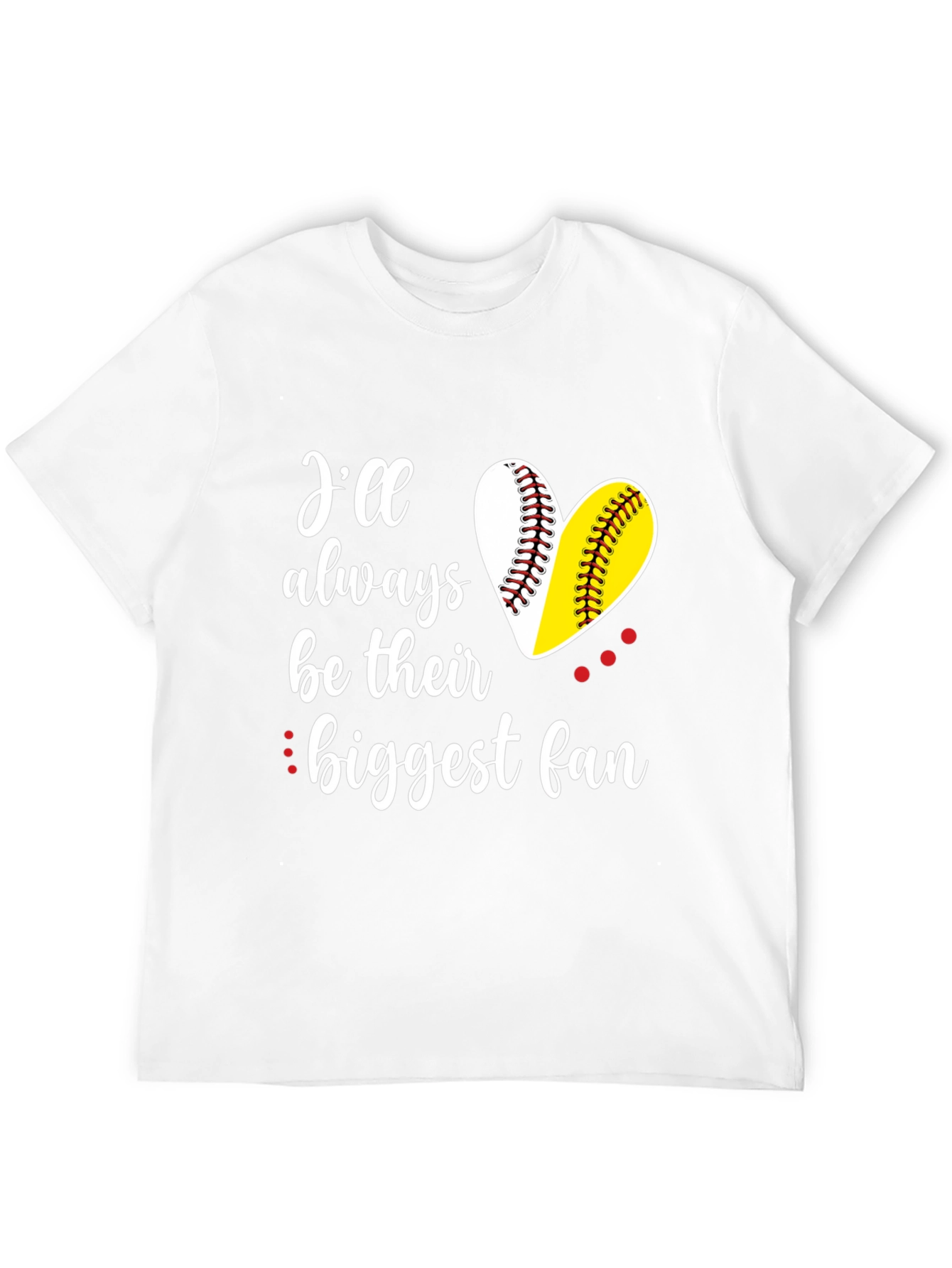 Biggest Fan Baseball Heart T-Shirt