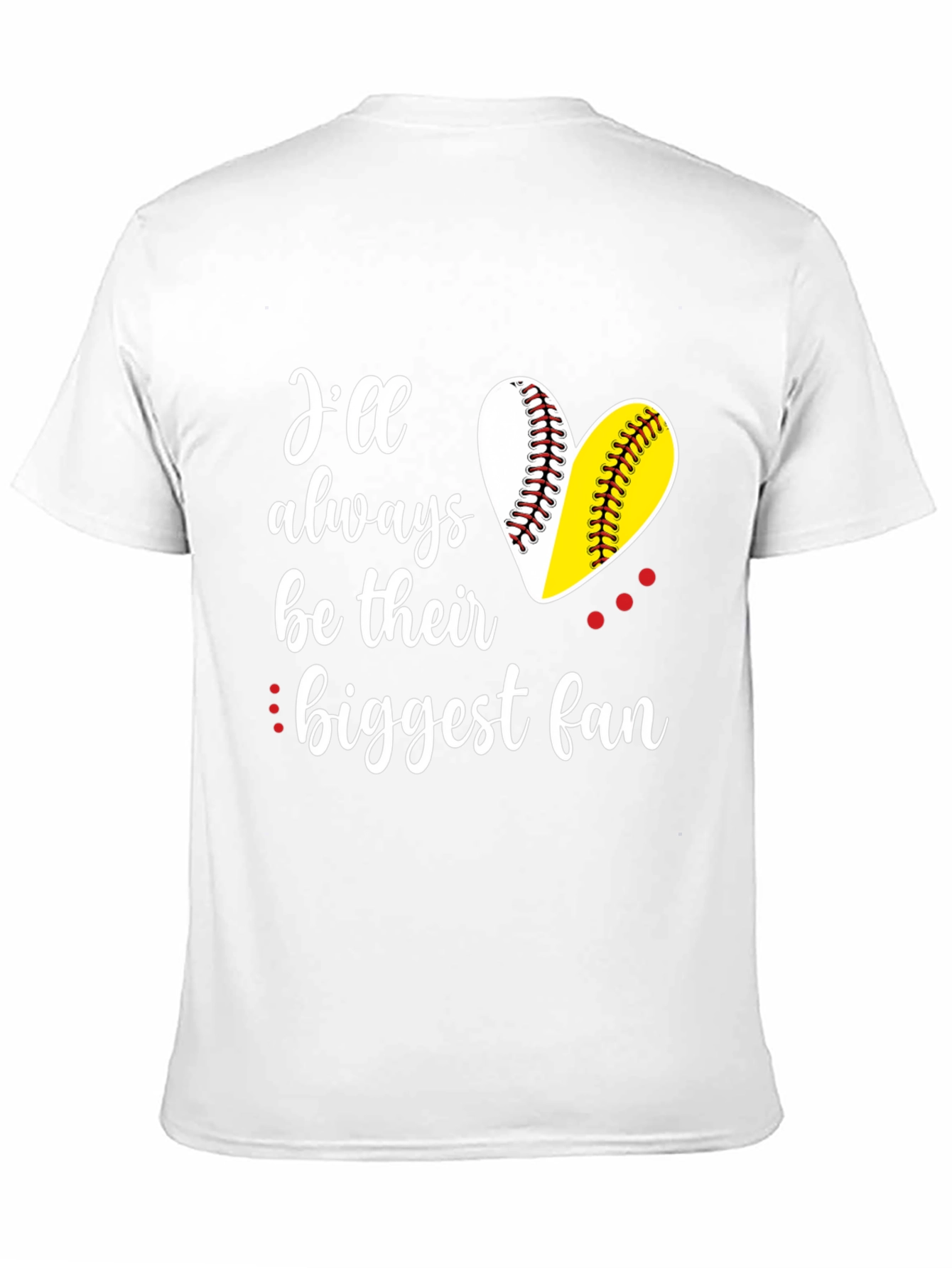 Biggest Fan Baseball Heart T-Shirt