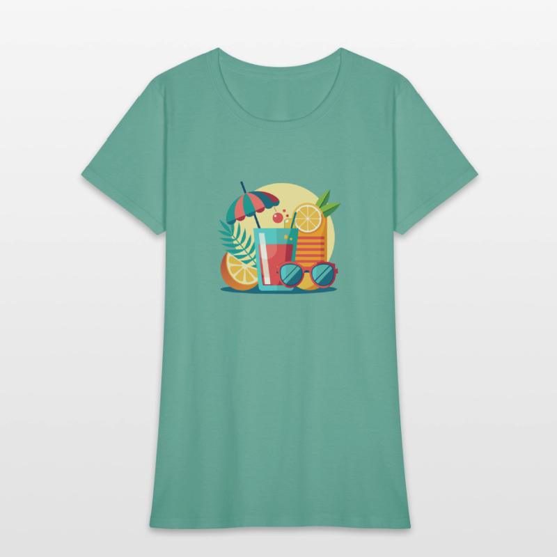 summer is a sunglasses cold drinks