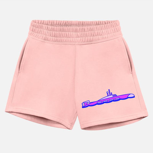 Surfaced Submarine Above Water Surface Dive Boat