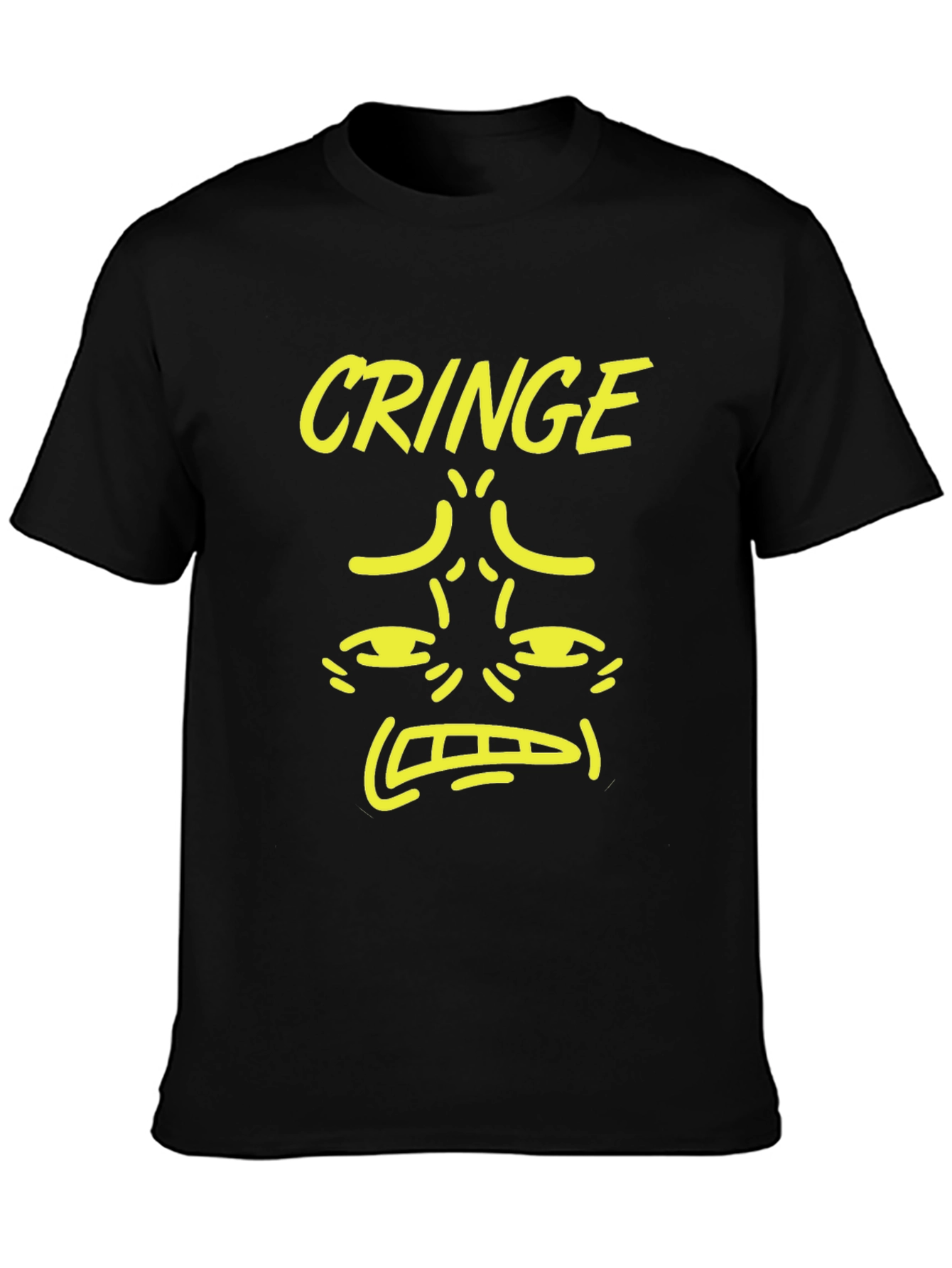 Cringe Graphic Tee - Black Humor Novelty T-Shirt