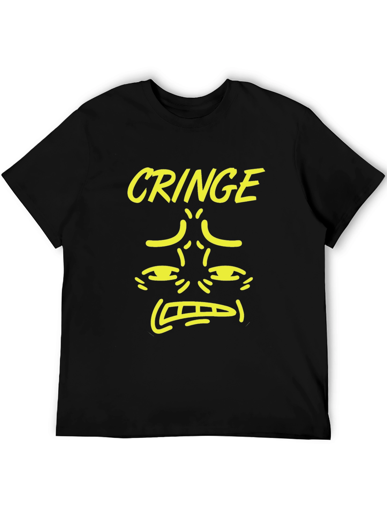 Cringe Graphic Tee - Black Humor Novelty T-Shirt