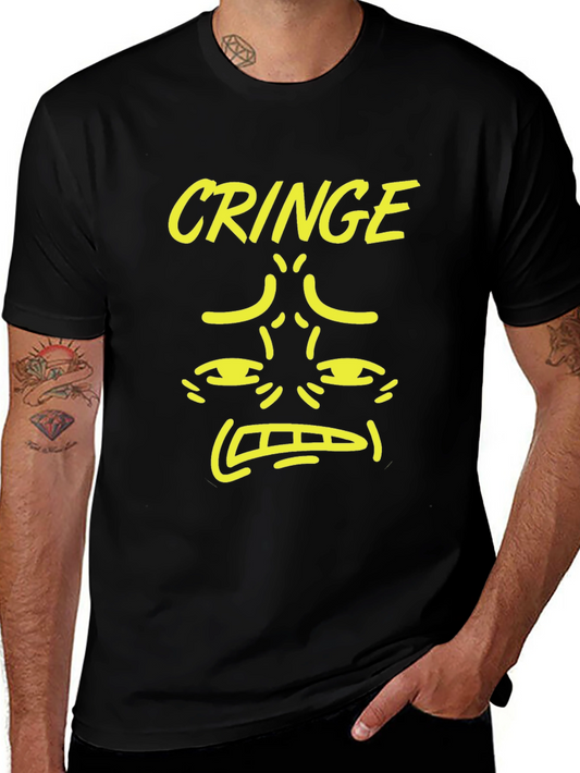Cringe Graphic Tee - Black Humor Novelty T-Shirt