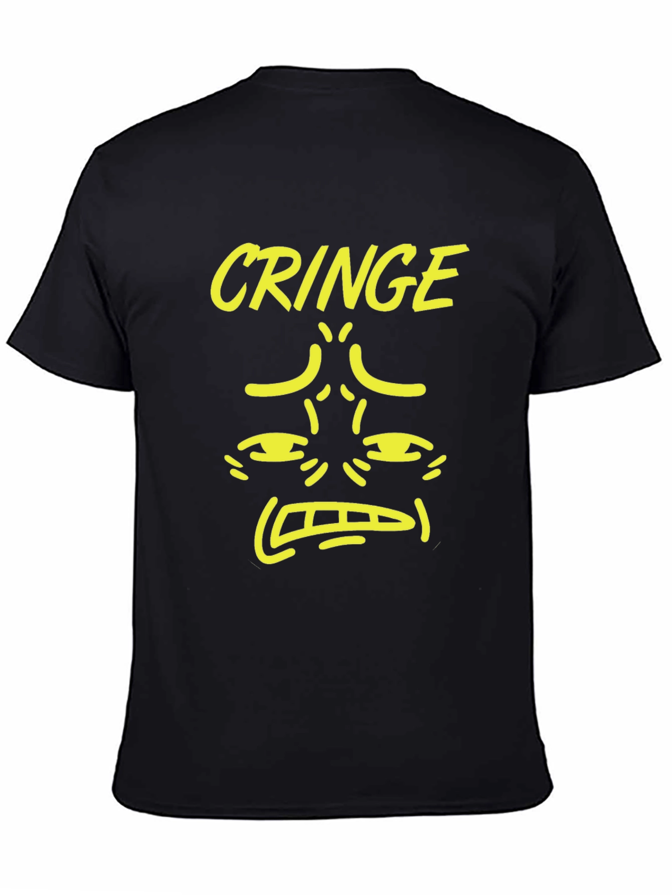 Cringe Graphic Tee - Black Humor Novelty T-Shirt