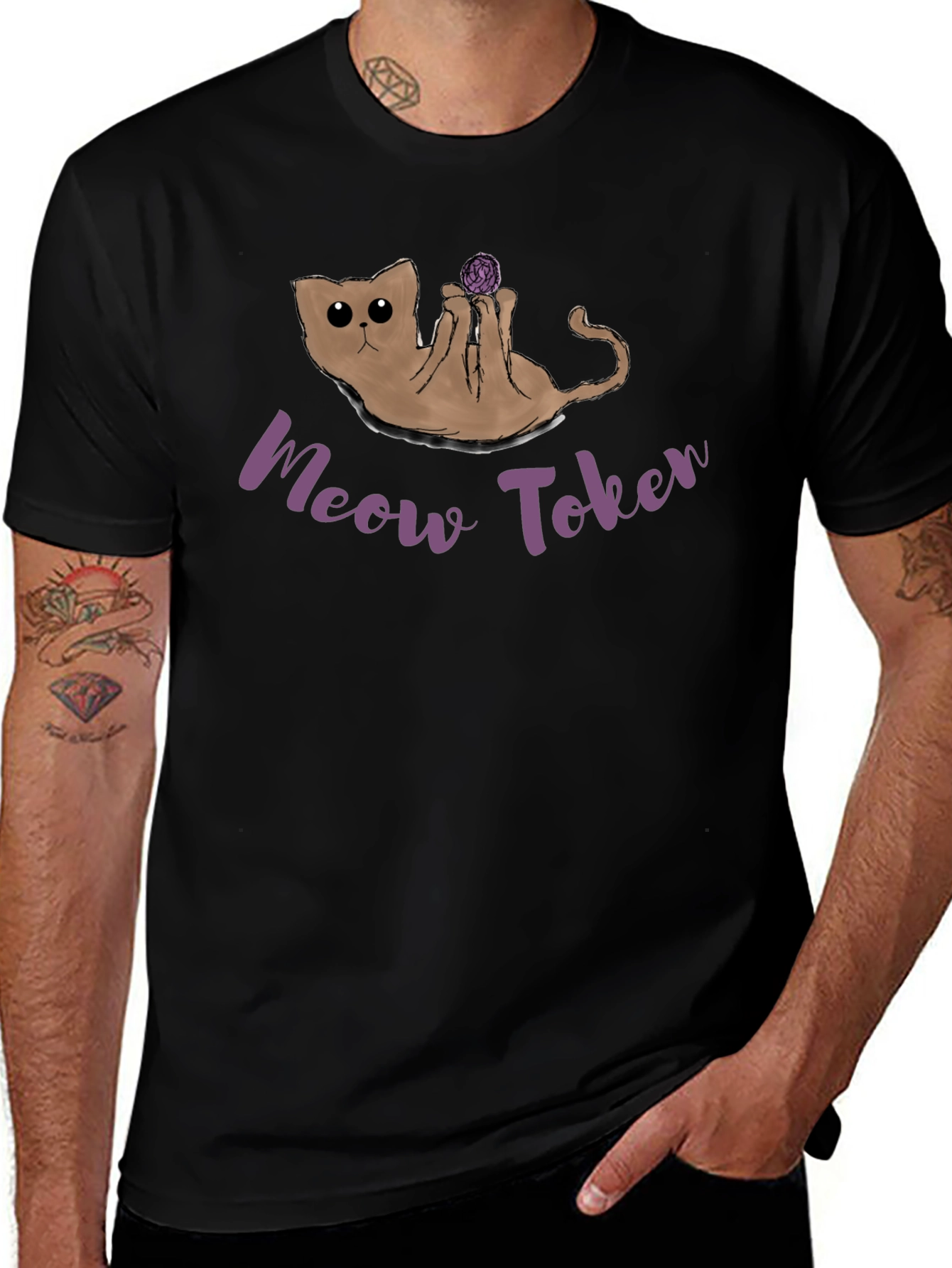 Meow Token Cat T-Shirt - Crypto Novelty Tee