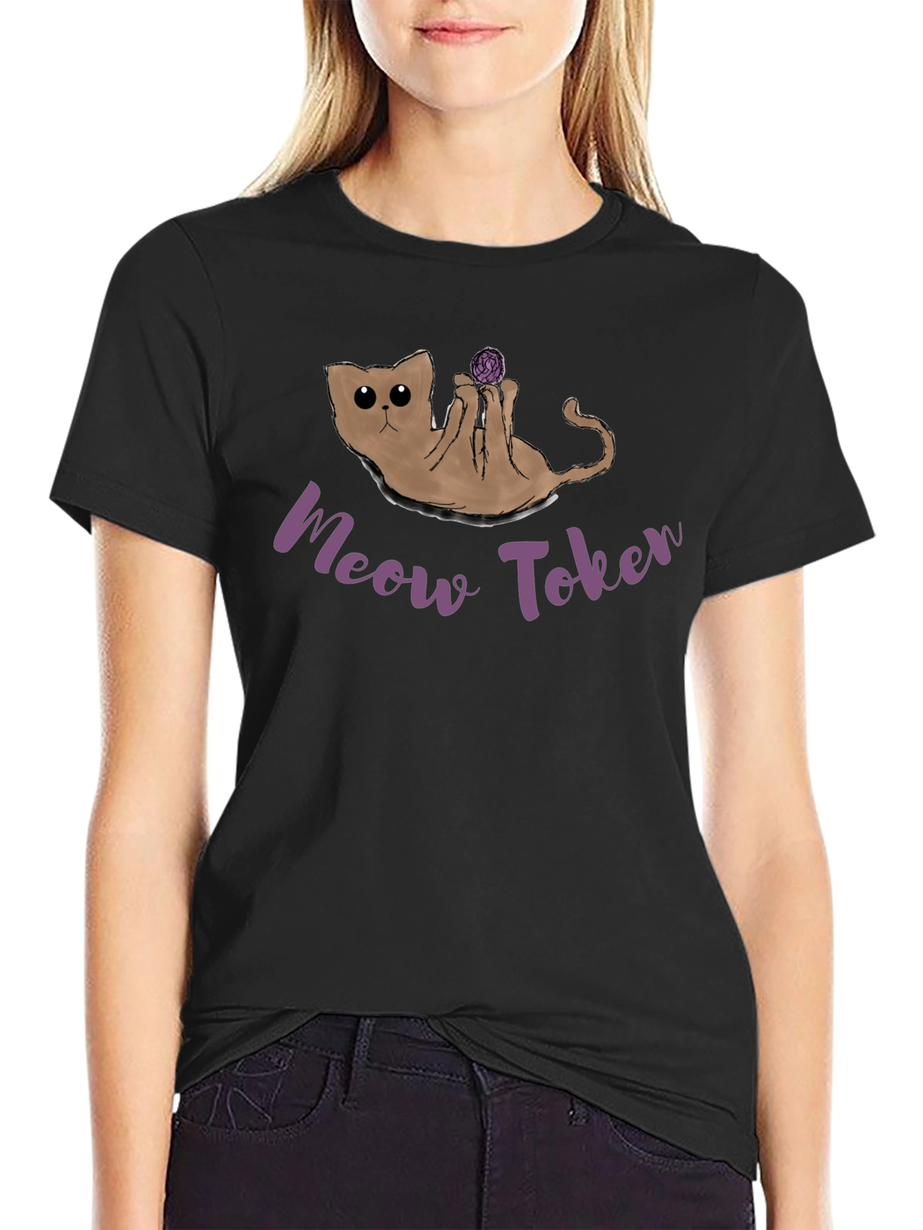 Meow Token Cat T-Shirt - Crypto Novelty Tee