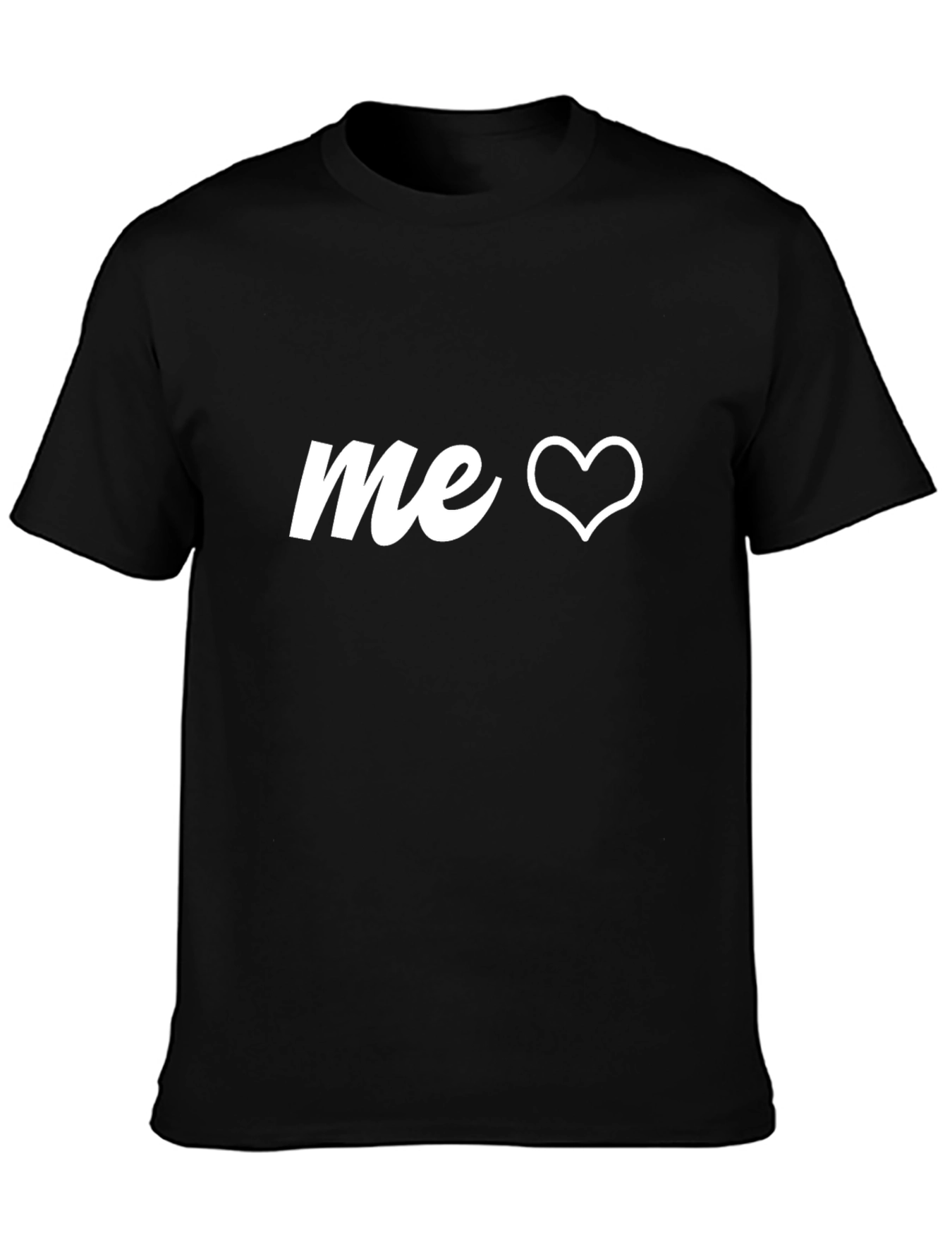 Me Love Heart Black T-Shirt