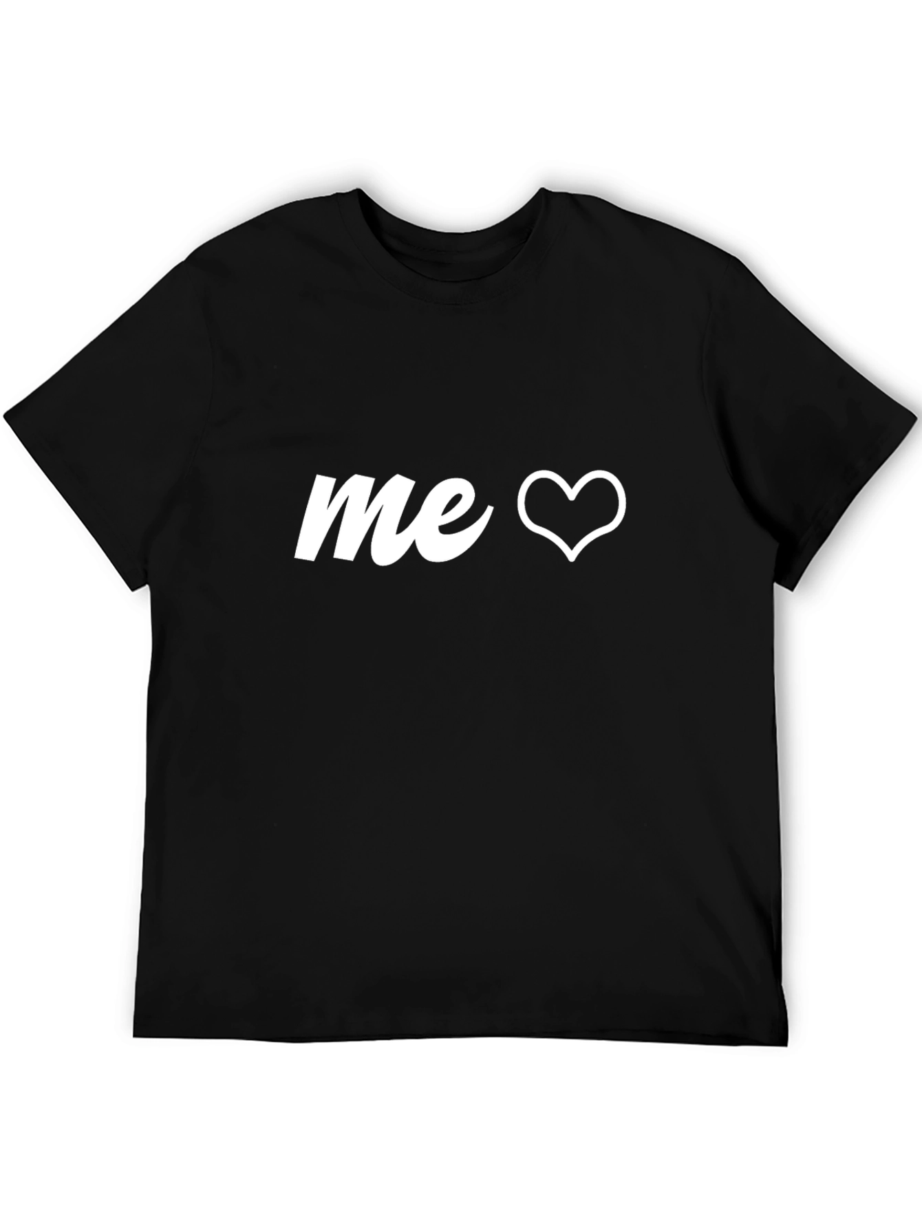 Me Love Heart Black T-Shirt