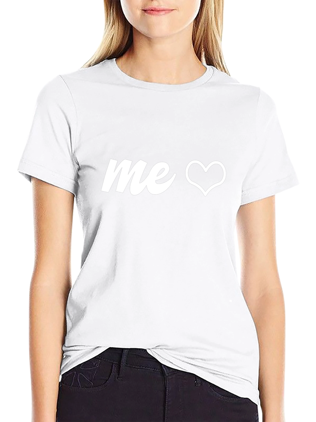 Me Love Heart Black T-Shirt