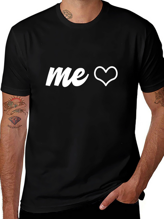 Me Love Heart Black T-Shirt