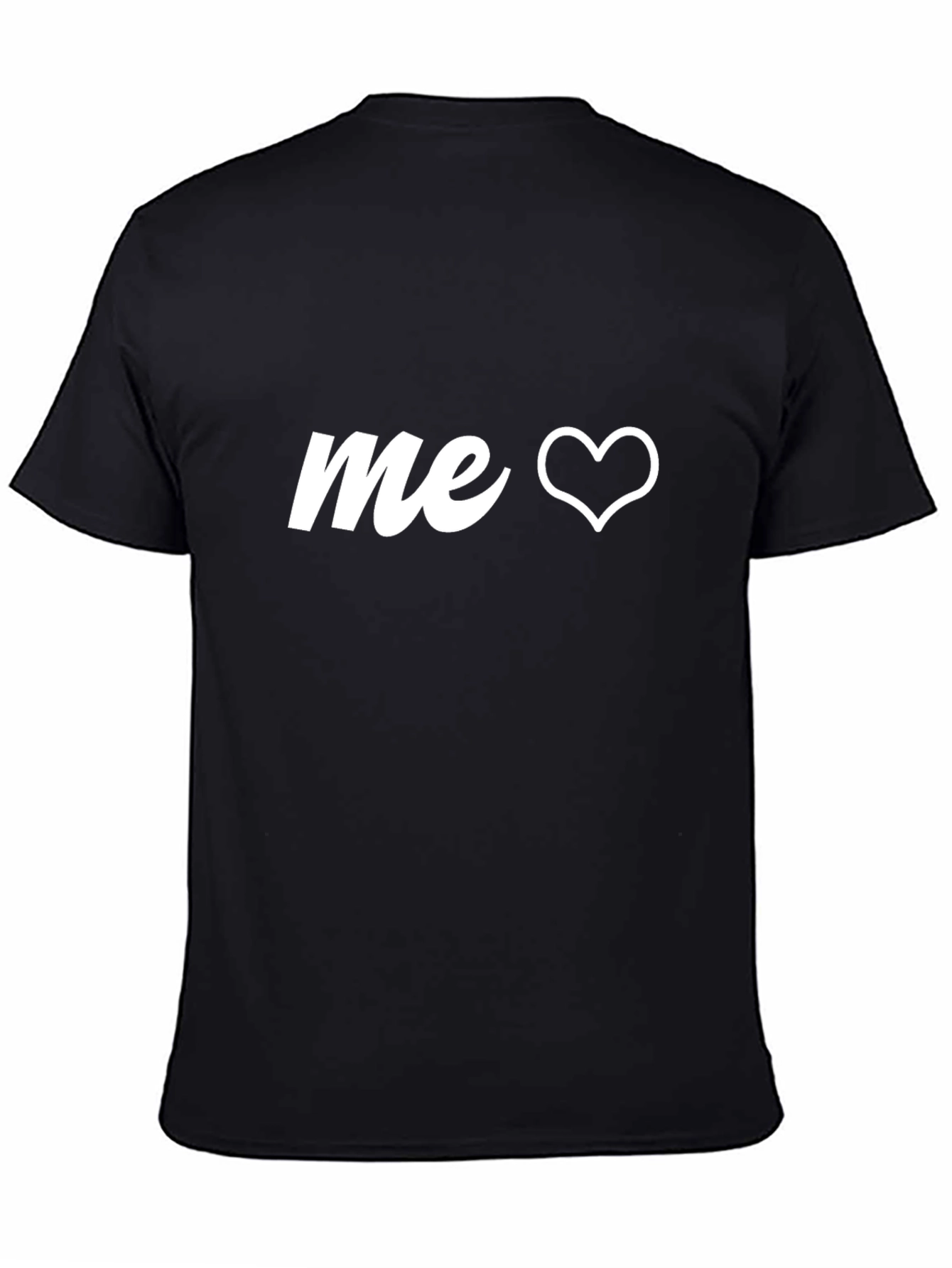 Me Love Heart Black T-Shirt