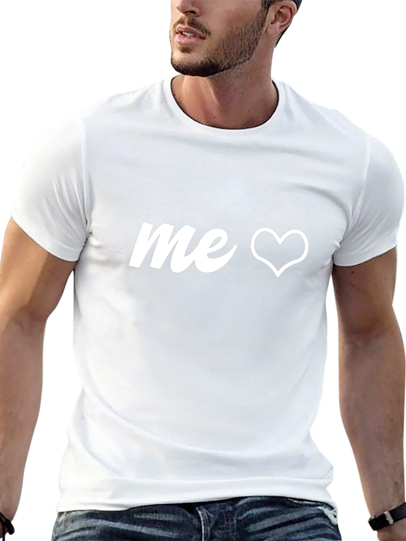 Me Love Heart Black T-Shirt