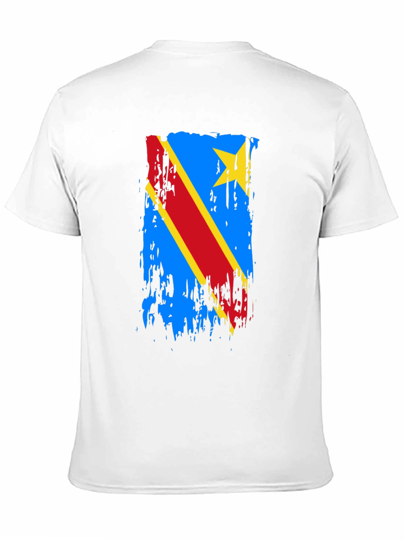 Distressed Democratic Republic of Congo Flag T-Shirt