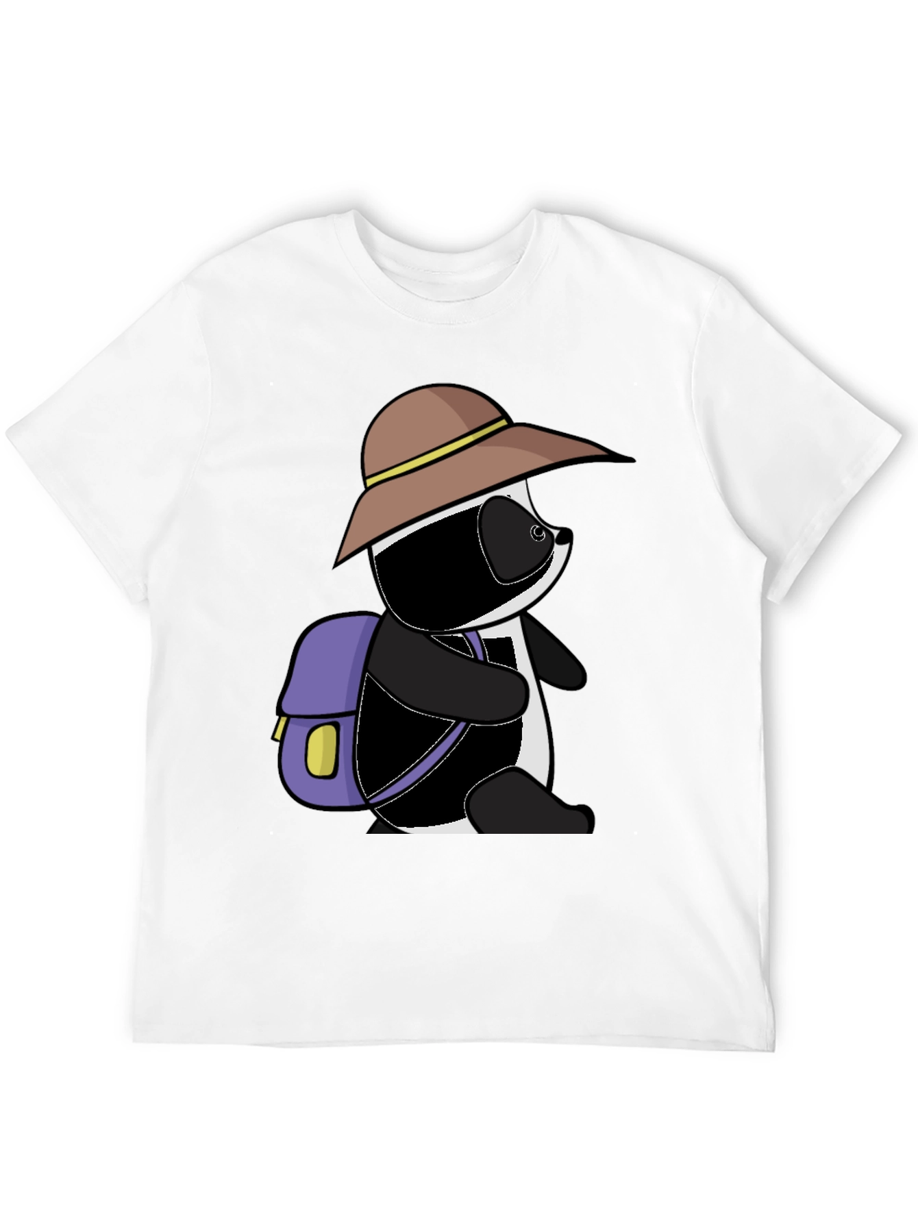 Cartoon Panda Bear Hiking T-Shirt
