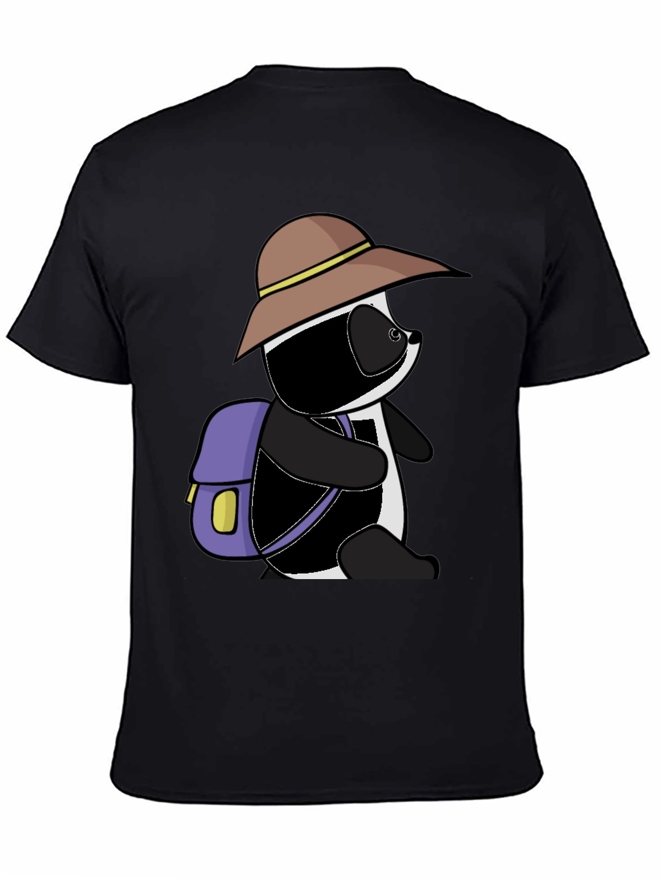 Cartoon Panda Bear Hiking T-Shirt
