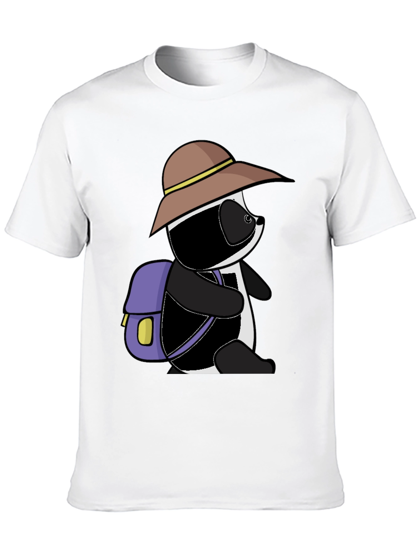 Cartoon Panda Bear Hiking T-Shirt