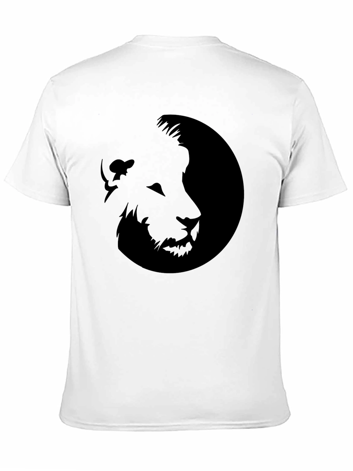 Lion Graphic Tee - Bold Black Cotton T-Shirt