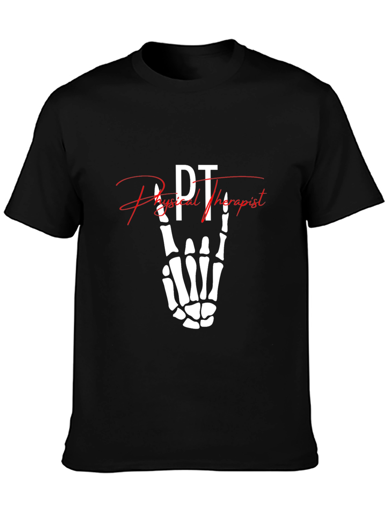 PT Physical Therapist Skeleton Hand T-Shirt
