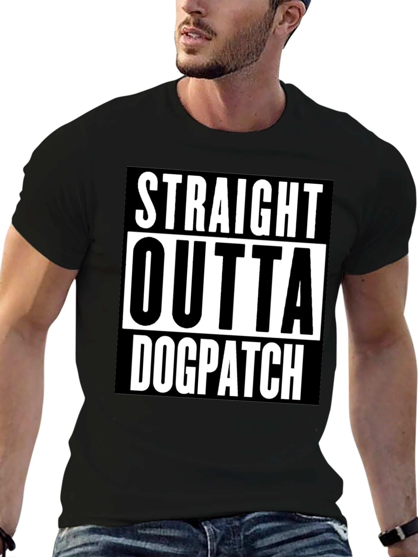 Straight Outta Dogpatch Black Graphic Tee
