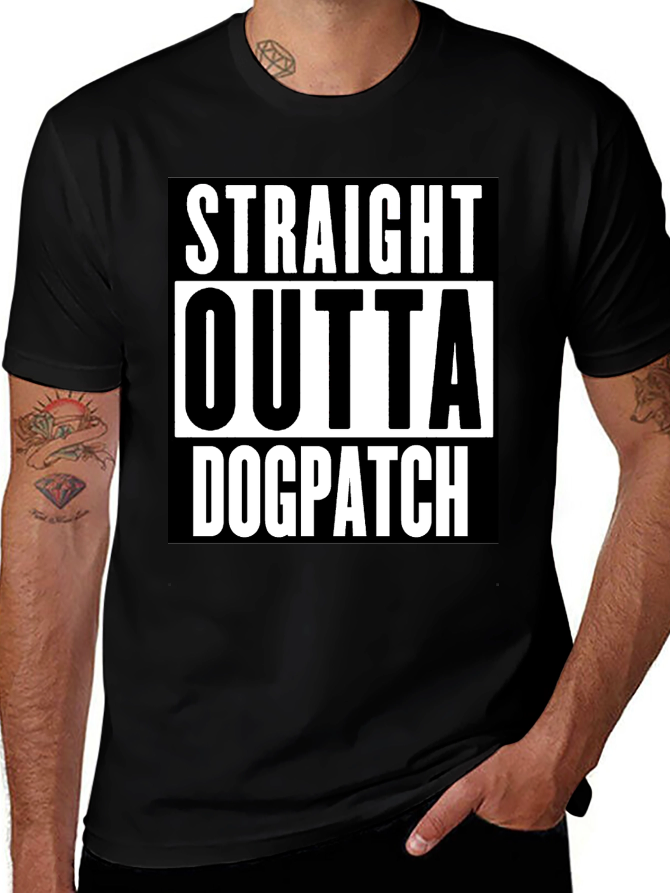 Straight Outta Dogpatch Black Graphic Tee